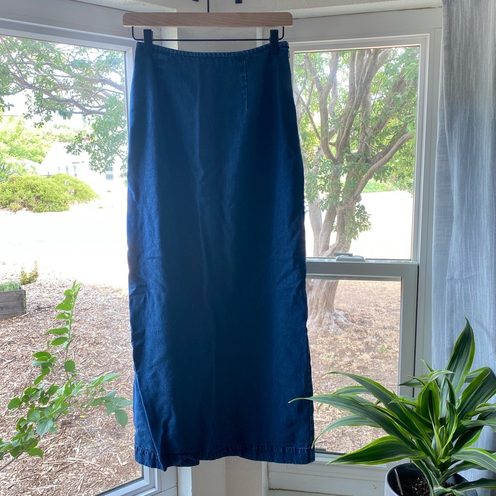 Vintage Y2k Denim Maxi Skirt